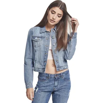 Dámský bomber bunda dámská URBAN CLASSICS - Denim - TB1542 - bleached blue - XL