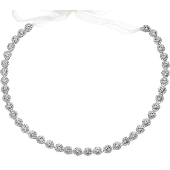 Opasek StudioAgnesŠtrasový pásek stříbrný WS-J013S Barva: Silver - stříbrná