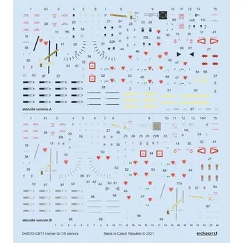 Plastikový model Eduard 1/48 Harrier Gr.7/9 stencils (REVELL/HASEGAWA)