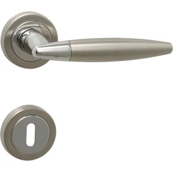 Interiérové dveře VIRGINIA - R 2221 Provedení: kl./kl. + WC rozety (skladem 1 ks), Povrch: OC /BN - Chrom lesklý / broušená nerez ( 67 ) 8584138015416