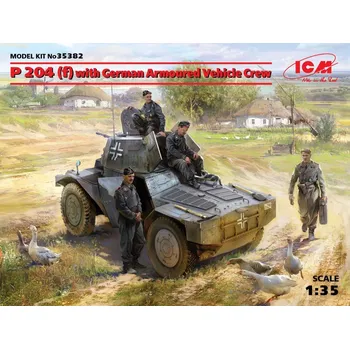 Plastikový model 1:35 P 204 (f) with German Armoured Vehicle Crew