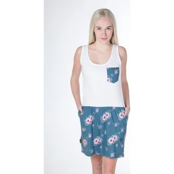 Dámské šaty šaty Alife and Kickin ROSALIE Smaragd Flowers velikost S