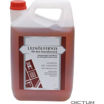 Olej na dřevo Dictum 810094 - Linseed Oil Varnish for Interior Use, 5 l - Olej