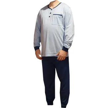 Pánské pyžamo xcena Bavlněné pyžamo pánské modré Velikost: M