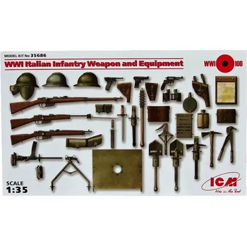 Plastikový model 1:35 Italian Infantry Weapon and Equipment (WWI)