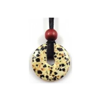 Jaspis dalmatinový přívěšek donut (30 mm)