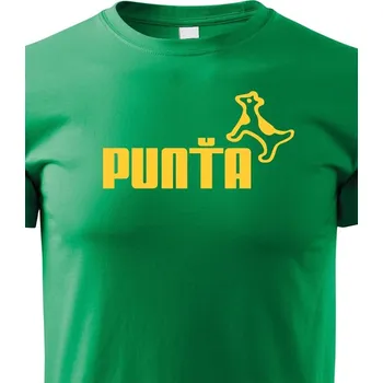 Chlapecké tričko Dětské tričko s vtipným potiskem Punťa, Barva Zelená, Velikost 122 cm/6 roků, Canvas Dětské tričko Bezvatriko.cz 1