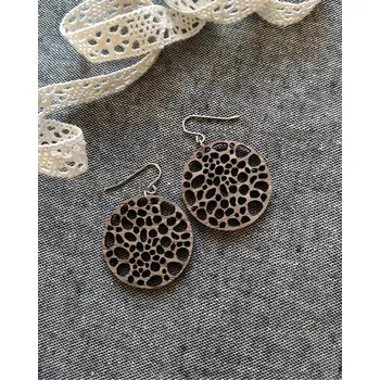 Náušnice art-wood.cz Dřevěné náušnice - Vesmír