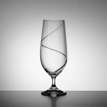 Sklenice Bohemia Crystal Sklenice na pivo 380 ml dekor ATLANTIS, 6 ks (Ručně broušené skleničky)