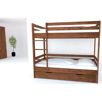 Postel Postelia Patrová postel KIDS Buk 2v1 80x200 cm z masivu