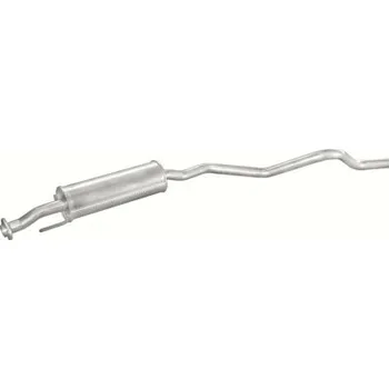 Střední díl výfuku Výfuk POLMO - střední tlumič - díl výfuku OPEL Astra F 1.7 Diesel, OPEL Astra F 1.7 DTL Turbo Diesel, OPEL Astra F 1.8i (PR 17.86 [283-317])