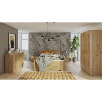 Nábytek Ložnice Kler XI, Barva: dub artisan MIRJAN 5902928139730