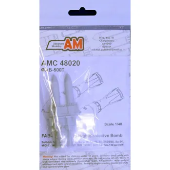 Plastikový model Advanced modeling 1/48 FAB-500T 500kg High-Explosive Bombs (2 pcs.)