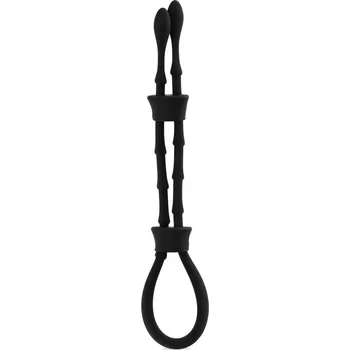 Návlek na penis NASTAVITELNÝ KROUŽEK NA PENIS A VARLATA EREKČNÍ LASO SILIKONOVÝ RING