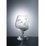 Bohemia Crystal Sklenice na koňak 400 ml dekor ELEGANCE, 6 ks (Ručně broušené skleničky)