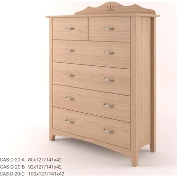 Komoda Stylová komoda zásuvková - dubový prádelník CASTELLO
