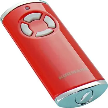 Dálkový ovladač vrat HORMANN HSS 4 BS 436756 - bezpečnostní dálkový ovladač pohonu brány a vrat, 4-kanálový 868 MHz BiSecur, lesklý červený