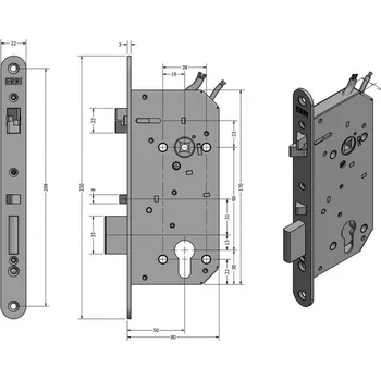 zadlabací zámek SAM EL MI B P 9050