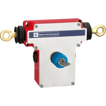 vypínač a zásuvka XY2CEDA590 Oboustranný spínač nouzového zastavení ovládaný lankem- reset klíčem 455, Schneider Electric