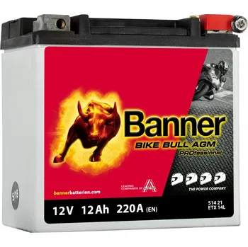 Autobaterie BIKE BULL AGM PROFESSIONAL AGM PRO 514 21 / ETX 14L (Moto-baterie Banner)