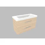 Krajcar LX-Luxury Koupelnová skříňka s keramickým umyvadlem 105x46x65 cm, LX105 Barva: Jasan