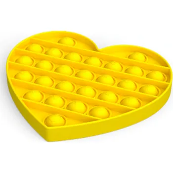 POP IT Pop it game Antistresová hra - srdce žluté