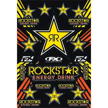 Polep vozidla a Sada polepů FACTORY EFFEX ROCKSTAR 33X51 CM (Arch moto nálepek)