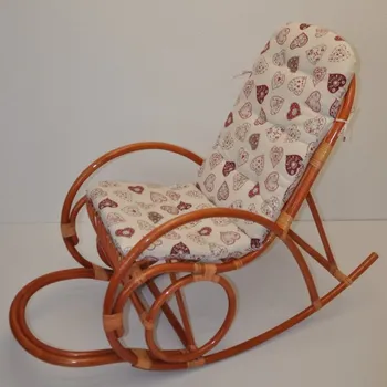 Podsedák Axin Trading s.r.o. Polstr UNI na houpací křeslo motiv červená srdce