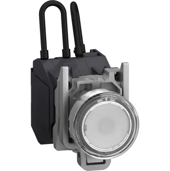 vypínač a zásuvka XB4BW21BM5GEX Ovládač stiskací prosvětlení do prostř. s nebezp. Výbuchu, Test, 24…240V, Bílá, Schneider Electric