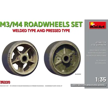 Plastikový model 1:35 M3/M4 Roadwheels Set (12x welded,12x pressed)
