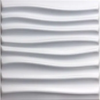 Obklad 3D panel 0014 STREAM bílý rozměr 50 cm x 50 cm