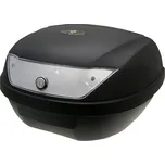 Univerzální kufr na motocykl - skútr 101 OCTANE TOP CASE ČERNÁ/BÍLÁ objem 51 L (Zavazadlo na motorku, cenově dostupný kufr na skútr)