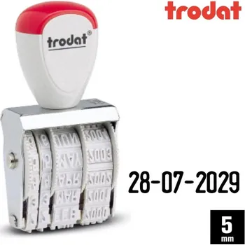 Razítko Nesamobarvící datumka Trodat 1020, výška 5mm (28-08-2029)