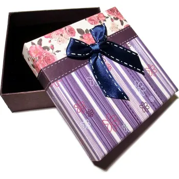 Dárková krabička Krabička fialová deLux - 90x90x25mm