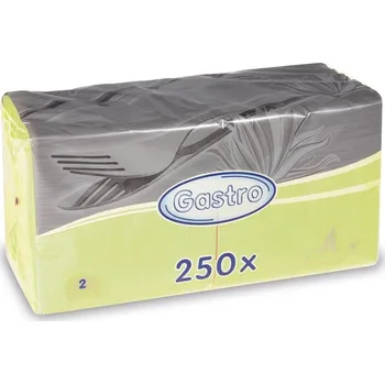 Papírový ubrousek Ubrousky papírové dvouvrstvé - 24 x 24 cm / žluto-zelená / 250 ks