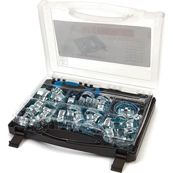 hadicová spona Hadicové spony, stahovací hadicové pásky 7 - 44 mm včetně šestihranného klíče, 50 dílů (LT Machines)