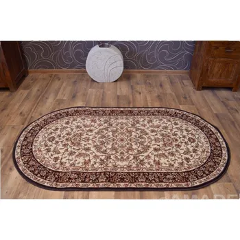 Koberec Orfa Kusový koberec STANDARD HERMIONA ovál - krémový - 100x180cm