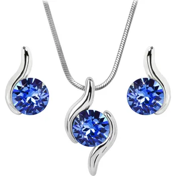 Souprava šperků Souprava se Swarovski Elements vlnka modrá Sapphire