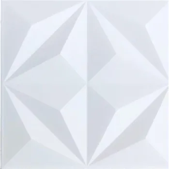 Obklad 3D panel 0009 SHARP bílý rozměr 50 cm x 50 cm