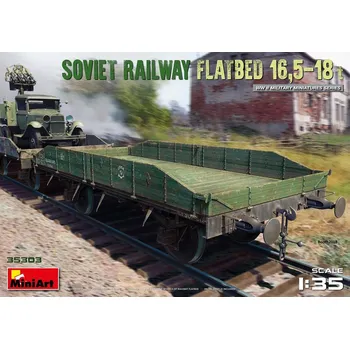 Plastikový model 1:35 Soviet Railway Flatbed 16,5–18t