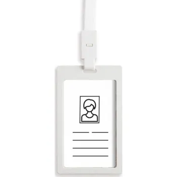 Jmenovka na stůl Visačka (jmenovka) Enjoy se šňůrkou, 90x54 na výšku, 1ks bílá