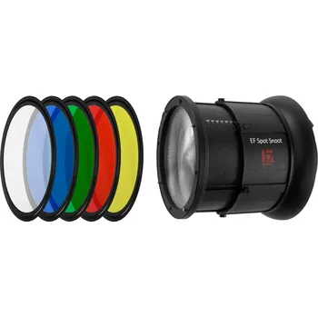 Reflektor Jinbei Komínek Spot Snoot s Fresnelovou čočkou a barevnými filtry pro LED světla, bajonet Bowens