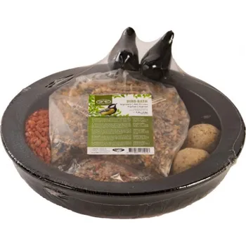 Krmítko pro ptáka Keramické krmítko pro ptáky+mix krmení 30,7cm