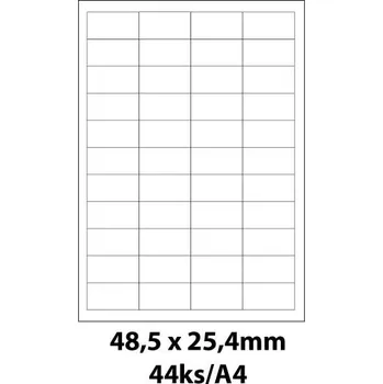 Samolepící etiketa Print etikety Emy 48,5x25,4 mm, 44ks/arch, 1000 archů, samolepící