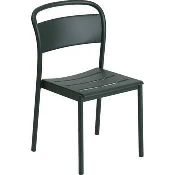 Muuto Židle Linear Steel Side Chair, dark green