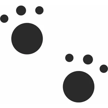 Samolepicí dekorace na vozidlo Méďovy otisky 165 x 96 mm