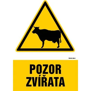 Značení Pozor zvířata - samolepka 100 x 140 mm