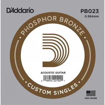Struna pro kytaru a smyčcový nástroj D'Addario PB023 + prodloužená záruka 3 roky