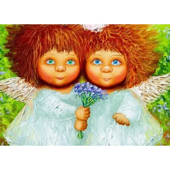 Obraz Malvis ® Obraz reprodukce Dva andělíčci Velikost (šířka x výška): 60x40 cm