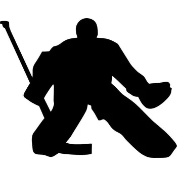 Samolepicí dekorace na vozidlo SI0110057A - hokej golman - 100 x 85 mm